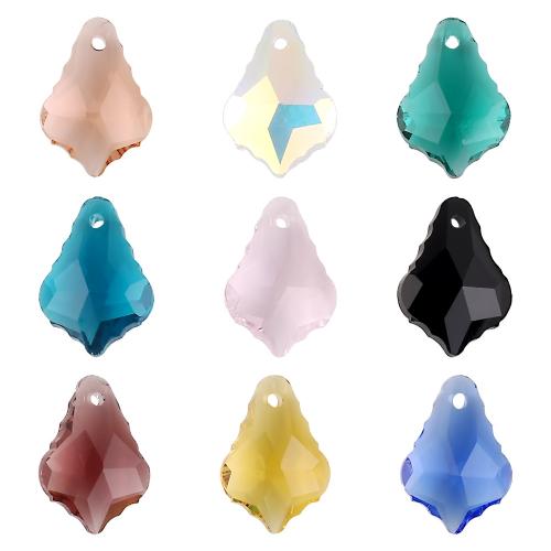 vidro pingente, Maple Leaf, polido, DIY & facetada, Mais cores pare escolha, 11x16mm, 60PCs/Bag, vendido por Bag