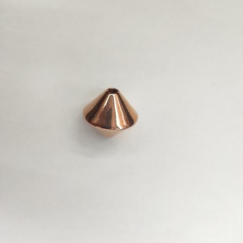 Copper Coated plastic kralen, Geometrisch Patroon, plated, DIY, koperkleur, 27.17x25.16mm, 1000pC's/Bag, Verkocht door Bag