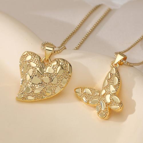 Brass Necklace with 5cm extender chain gold color plated & for woman Length Approx 45 cm Sold By PC