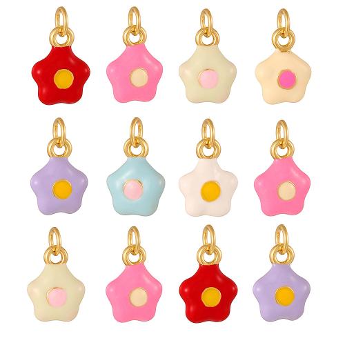 Monili d'ottone Ciondoli, ottone, Stella Marina, placcato color oro, DIY & smalto, nessuno, 10x13mm, Venduto da PC