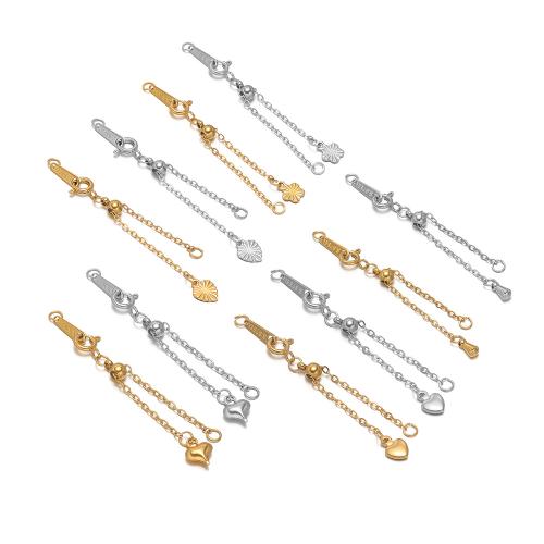 Stainless Steel Extender Chain 304 Stainless Steel Vacuum Ion Plating DIY Sold By Bag