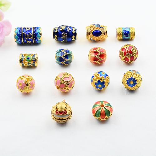 Perline vuote in ottone, placcato color oro, DIY & stili diversi per la scelta & smalto, Venduto da PC