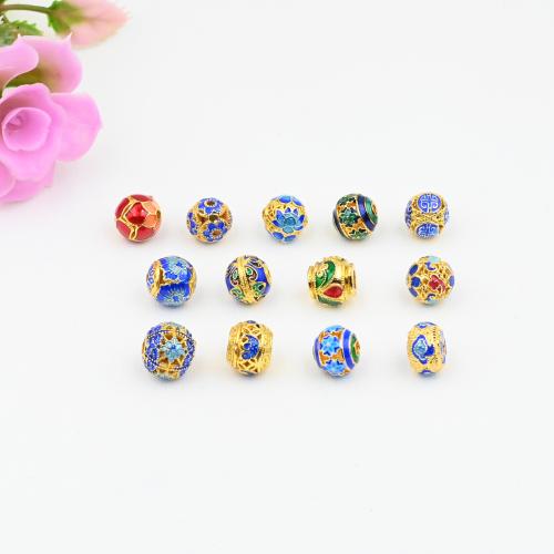 Perline vuote in ottone, placcato color oro, DIY & stili diversi per la scelta & smalto, Venduto da PC