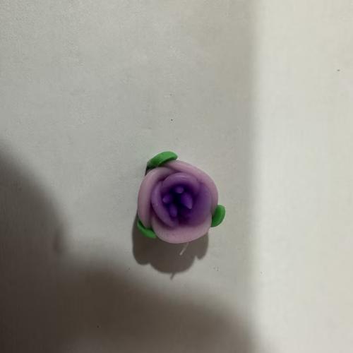 Polimero-Clay-Beads, argilla polimero, Fiore, DIY, viola, 14x9mm, Foro:Appross. 2mm, Venduto da PC