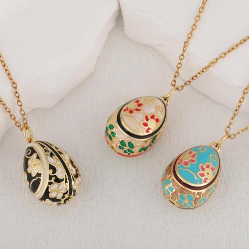 Collar de Latón, metal, Óvalo, chapado en color dorado, Bricolaje & diferentes estilos para la opción & esmalte, más colores para la opción, Vendido por UD