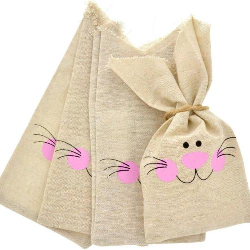 Linho Gift Bag, Retângulo, impressão, Poeira, 100x190mm, vendido por PC