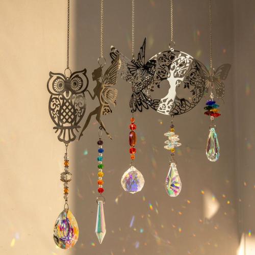 Crystal Hanging Ornaments with Iron & hollow Sold By PC
