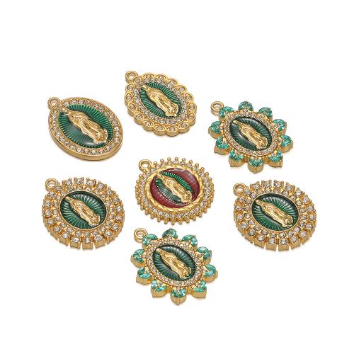 Rustfrit stål smykker Vedhæng, 304 rustfrit stål, guldfarve belagt, du kan DIY & emalje & med rhinestone, flere farver til valg, 10pc'er/Bag, Solgt af Bag