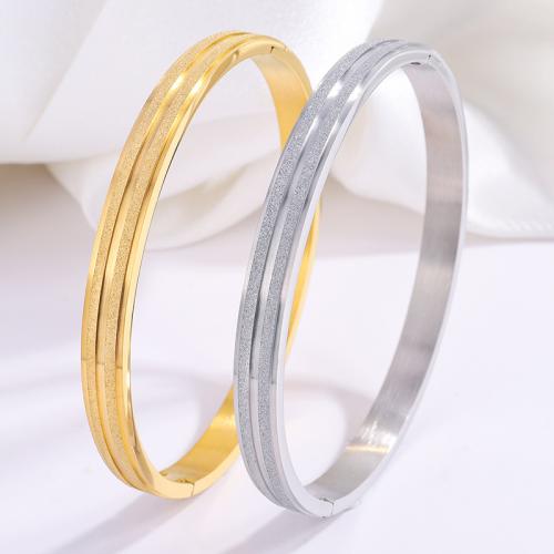 Titanium Steel Bangle plated for woman & frosted Inner Approx 60mm Sold By PC