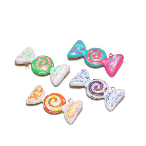 ステンレス鋼ジュエリーペンダント, 304ステンレススチール, キャンディー, ゴールドメッキ, DIY & エナメル, 無色, 30x15mm, 4パソコン/バッグ, 売り手 バッグ
