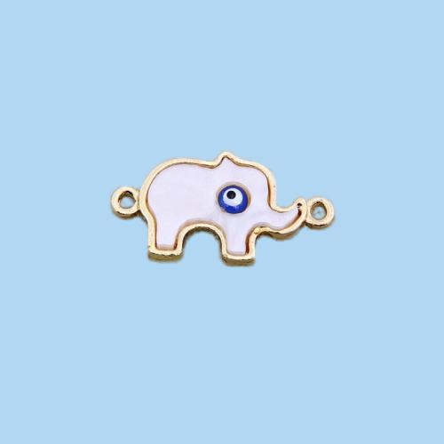 Zinklegering Animal Hangers, Zinc Alloy, Olifant, gold plated, DIY & epoxy sticker, 25x13x5mm, 100pC's/Bag, Verkocht door Bag