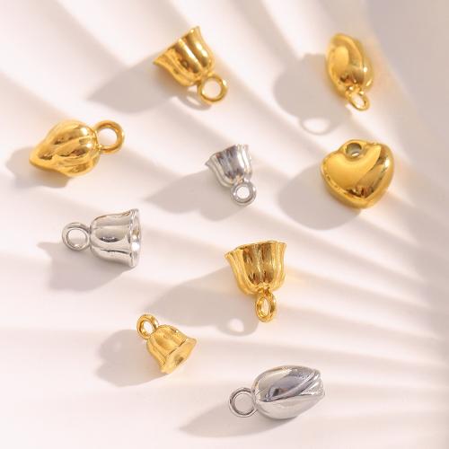 Stainless Steel Flower Pendant 304 Stainless Steel Vacuum Ion Plating Fine Polishing & DIY Sold By PC