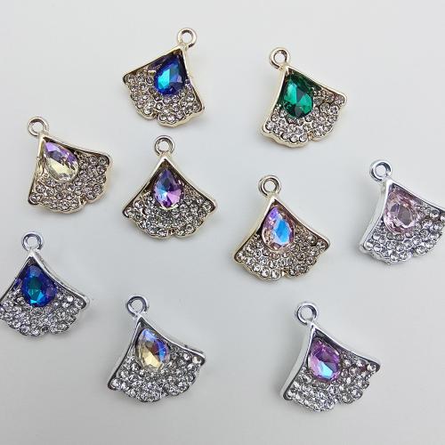 Sinkkiseos tekojalokivi riipukset, Ginkgo Leaf, päällystetty, tee-se-itse, enemmän värejä valinta, 20x18.30x5.40mm, 100PC/laukku, Myymät laukku