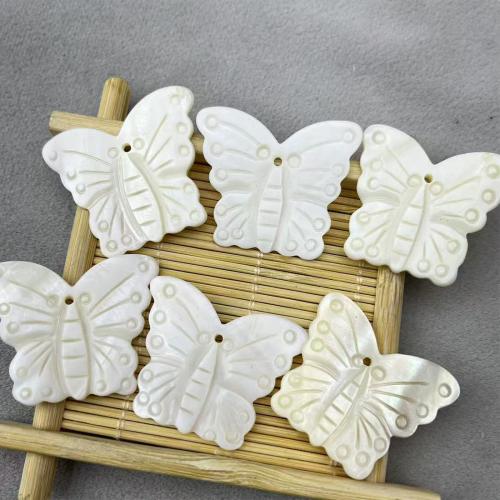 シェルペンダント, 清水貝類, 蝶, DIY, 28x32mm, 8パソコン/バッグ, 売り手 バッグ