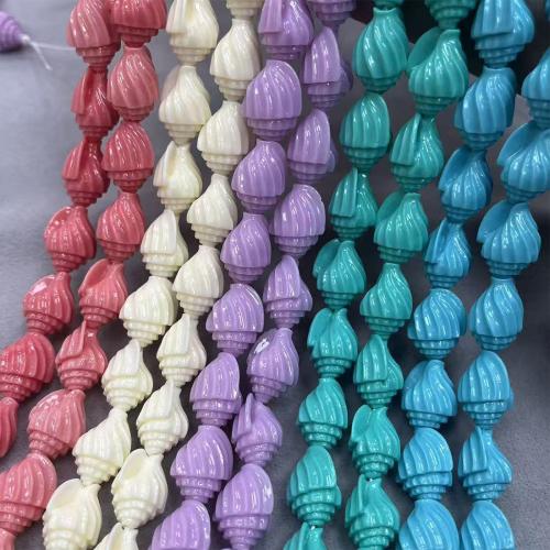 Perles de coquille colore naturelle, Shell Powder, conque, DIY, plus de couleurs à choisir, 13x17mm, 32PC/sac, Vendu par sac