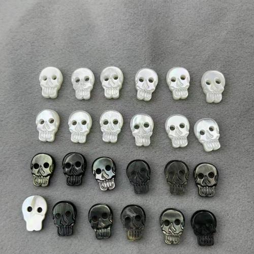Natural Freshwater Shell Beads Skull Carved DIY Sold By Bag