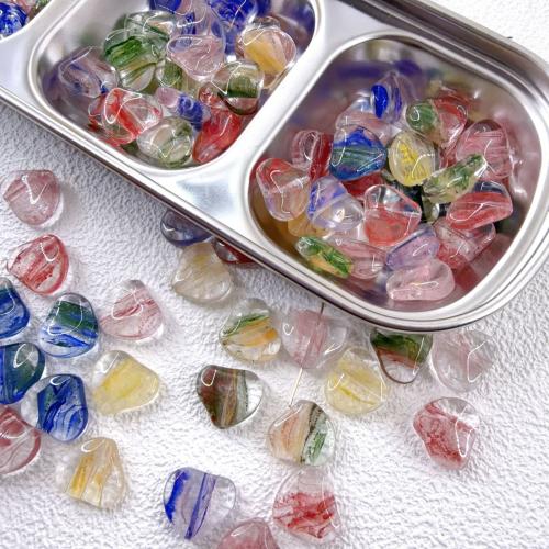 Perline in vetro alla moda, Cuore, DIY, nessuno, 15.50x13.70mm, Foro:Appross. 1mm, 100PC/borsa, Venduto da borsa