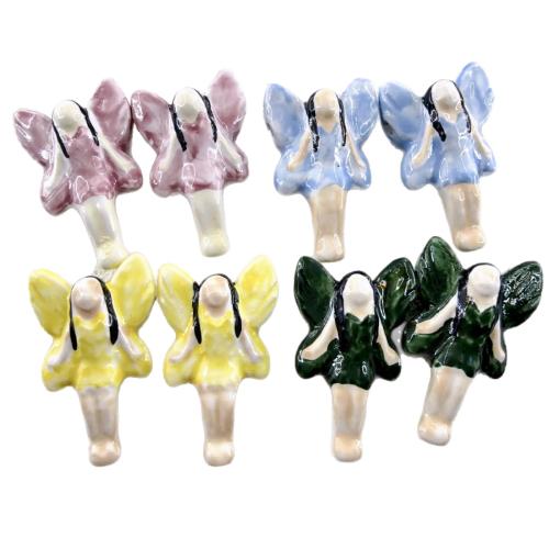 Porcelain Jewelry Beads Fairy hand drawing DIY Approx 2.5mm Sold By Bag