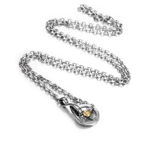 304 Cruach dhosmálta Muince, plátáilte, jewelry faisin & unisex, Fad Thart 70 cm, Díolta De réir PC