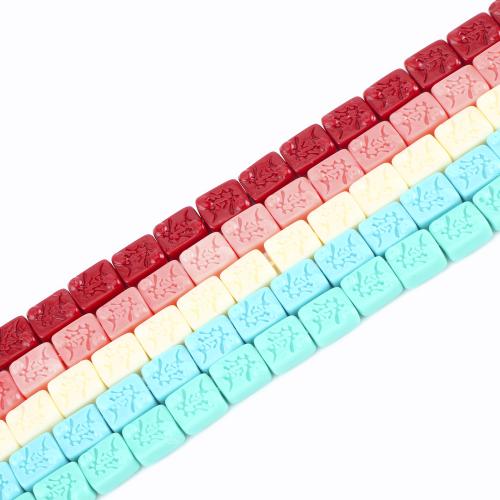 Resin Jewelry Beads Rectangle DIY Sold Per Approx 38.5 cm Strand
