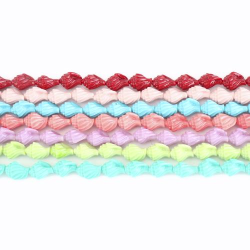 Harz Schmuckperlen, Strandschnecke, DIY, keine, 12.50x9x9mm, verkauft per ca. 36 cm Strang