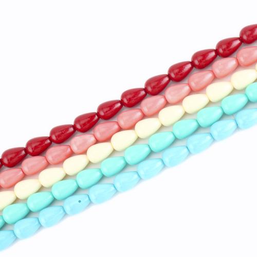 Coirníní jewelry Roisín, Teardrop, DIY & réidh, dathanna níos mó le haghaidh rogha, 12x8x8mm, Díolta Per Thart 37 cm Snáithe