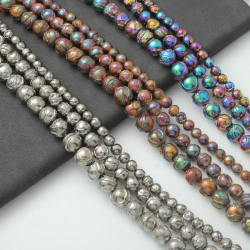 Gemstone Jewelry Beads Round plated DIY Sold Per Approx 38 cm Strand