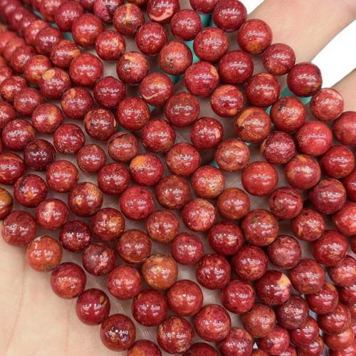 Grass Coral Beads red DIY Round Sold per Approx 38 cm  Strand