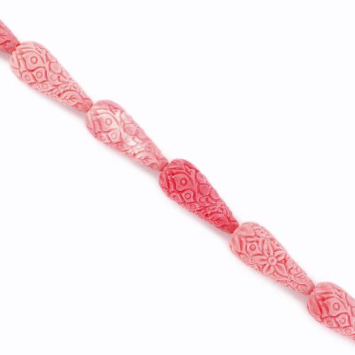 Resin Jewelry Beads Carved DIY pink Sold Per Approx 40 cm Strand