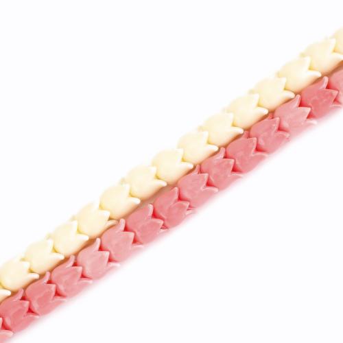 Resin Jewelry Beads Tulip DIY Sold Per Approx 38 cm Strand