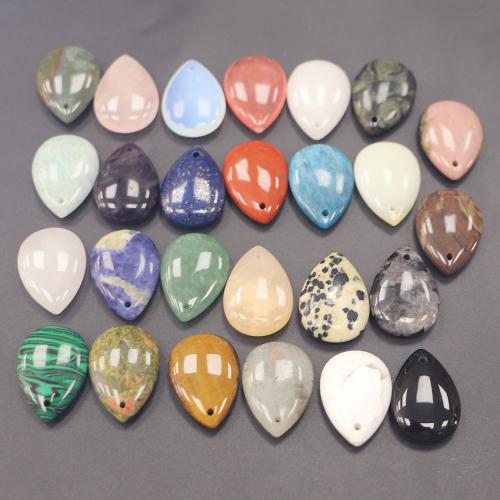 Gemstone Vedhæng Smykker, Ædelsten, Teardrop, poleret, du kan DIY & forskellige materialer til valg, 25x18mm, Solgt af PC