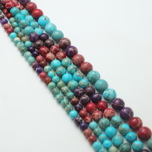 Gemstone Jewelry Beads Impression Jasper Round polished DIY Sold Per Approx 38 cm Strand