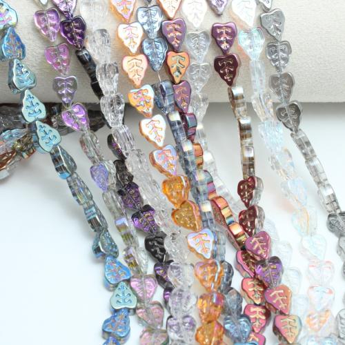 Crystal Beads Leaf plated DIY Sold By Strand