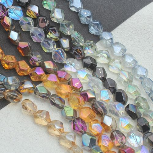 Crystal Beads Geometrical Pattern colorful plated DIY & faceted Approx Sold By Strand