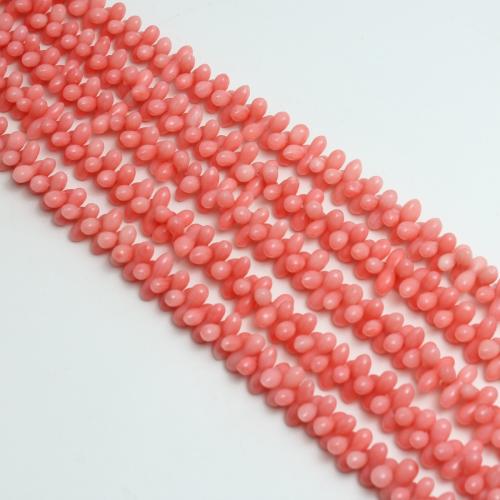 Synthetic Coral Beads Peanut DIY pink Sold Per Approx 38 cm Strand
