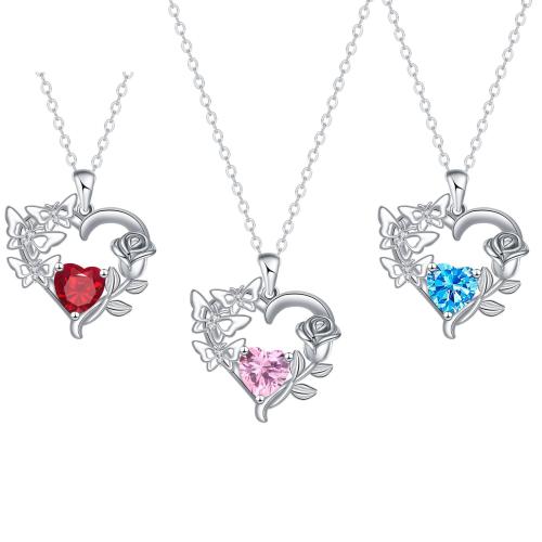 Titán-acél nyaklánc, Titanium Steel, -val 5cm extender lánc, Szív, platina színű bevont, állítható & ovális lánc & a nő, több színt a választás, 23x22mm, Naponta eladott Kb 45 cm Strand