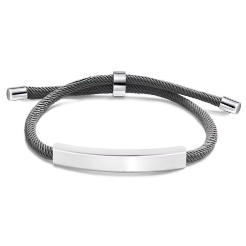 304 Stainless Steel Bracelet with Polyester Cord plated fashion jewelry & Unisex Length Approx 25 cm Sold By PC