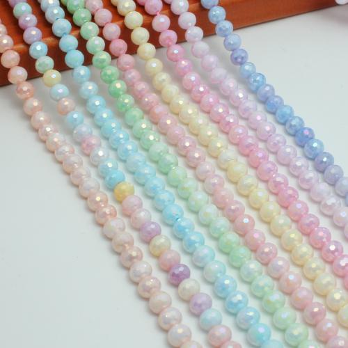 Crystal Beads Round plated DIY 6mm Approx Sold By Strand
