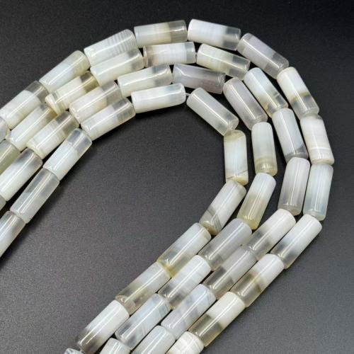 Agat perler, Agate, Kolonne, du kan DIY, flere farver til valg, 8x20mm, Ca. 24pc'er/Strand, Solgt af Strand