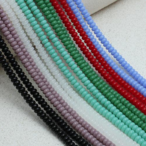 Rondelle kristal kralen, Abacus, DIY, meer kleuren voor de keuze, 3x4mm, Ca 150pC's/Strand, Verkocht door Strand