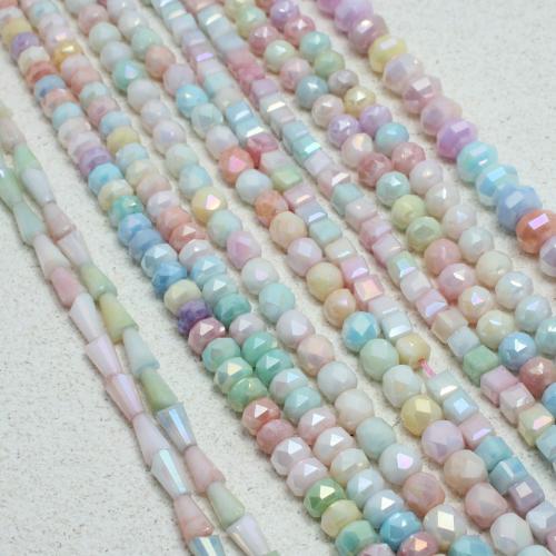 Crystal Beads plated DIY & faceted Sold By Strand