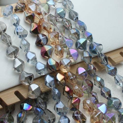 الخرز الكريستال, بلور, غير النظاميه, مطلي, ديي & الأوجه, المزيد من الألوان للاختيار, 10mm, تباع لكل تقريبا 38 سم حبلا