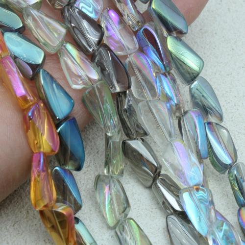 الخرز الكريستال, بلور, نمط هندسي, مطلي, ديي, المزيد من الألوان للاختيار, 9x16mm, تقريبا 45أجهزة الكمبيوتر/حبلا, تباع بواسطة حبلا