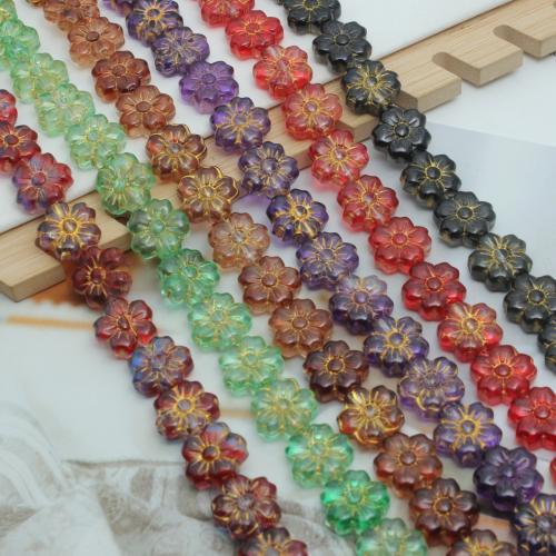 Crystal Beads Flower stoving varnish DIY Approx Sold By Strand