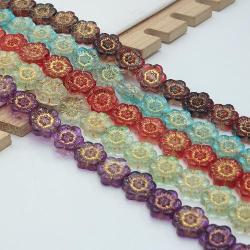 Crystal korálky, Krystal, Květina, DIY, více barev na výběr, 13x13mm, Cca 25PC/Strand, Prodáno By Strand