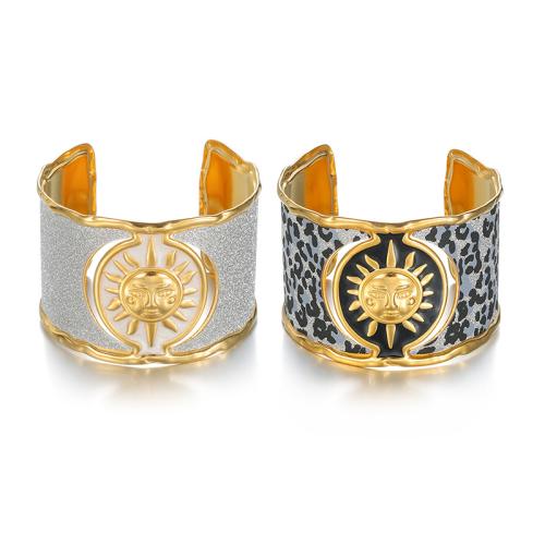 Nehrđajući čelik Pljuska Bangle, zlatna boja pozlaćen, za žene & emajl, više boja za izbor, 45mm, Unutarnji promjer:Približno 58mm, Prodano By PC