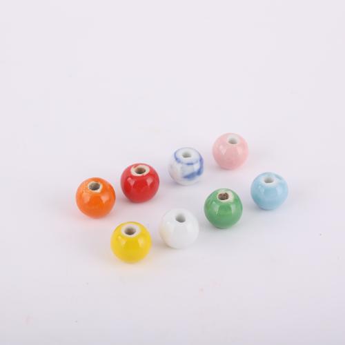 Porcelain Jewelry Beads Round glazed DIY 12mm Approx 3mm Sold By PC