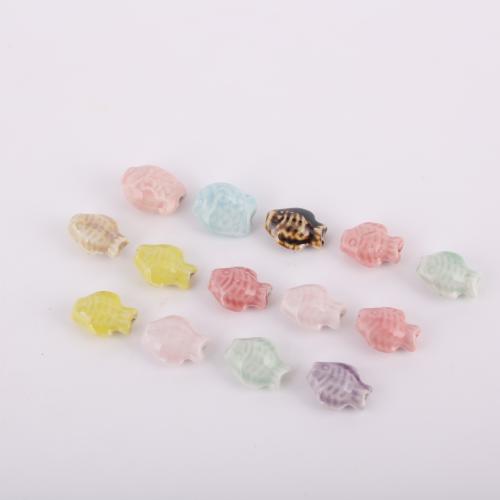 Porcelain Jewelry Beads Fish glazed DIY Approx 2.5mm Sold By PC