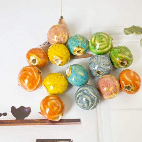 Porceliano Juvelyrika Karoliukai, Porcelianas, Rose, įstiklintas, Pasidaryk pats, daugiau spalvų pasirinkimas, 14x13mm, Skylė:Apytiksliai 2.5mm, Pardavė PC