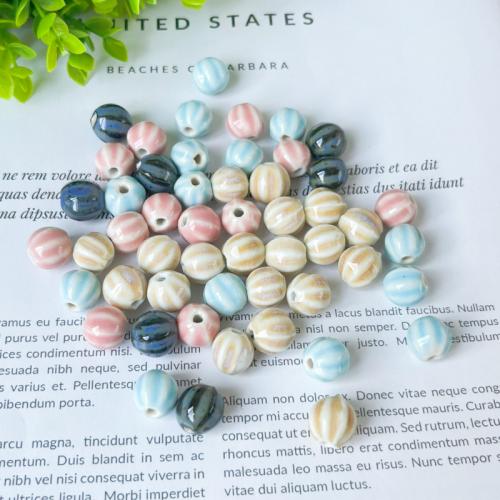 PorseleinJuwelen Beads, Porselein, Watermeloen, DIY, meer kleuren voor de keuze, 11x11mm, Gat:Ca 2.5mm, Verkocht door PC